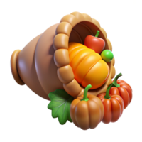 dramatic geometric Cornucopia, horn of plenty, abundance, NO BACKGROUND with Transparent Background. 4K png