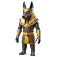 stunning creative Anubis, Egyptian god of the dead, jackal head, NO BACKGROUND with Transparent Background. impeccable png