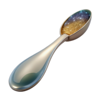 serene classic Silver Spoon Side View Transparent Background high resolution png