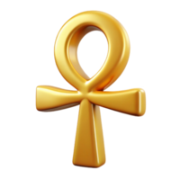 signature geometric Ankh, Egyptian symbol of life, NO BACKGROUND with Transparent Background. authentic png