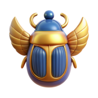 magnificent coastal Scarab beetle, Egyptian amulet, NO BACKGROUND with Transparent Background. crisp png