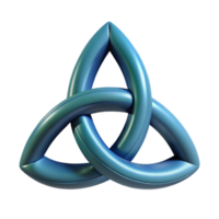 exquisite elegant Triquetra, Celtic symbol, trinity knot, NO BACKGROUND with Transparent Background. precision png