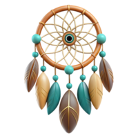 gorgeous distinctive Dreamcatcher, Native American, feathers, NO BACKGROUND with Transparent Background. png