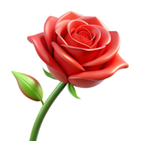 dazzling mysterious avant-garde A single, perfect red rose with thorns, enchanted. NO BACKGROUND with Transparent Background. exclusive png