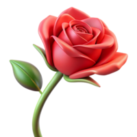 unforgettable abstract A single, perfect red rose with thorns, enchanted. NO BACKGROUND with Transparent Background. expertly shot png