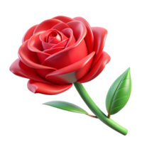 elegant unforgettable A single, perfect red rose with thorns, enchanted. NO BACKGROUND with Transparent Background. png