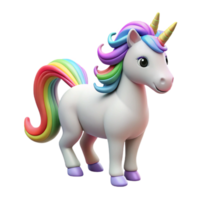 splendid renaissance A magical unicorn with a rainbow mane and tail. NO BACKGROUND with Transparent Background. top-tier png