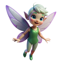 mysterious extraordinary A mischievous pixie with shimmering wings and playful expression. NO BACKGROUND with Transparent Background. masterfully captured png