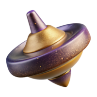 magnificent artistic Spinning Top 3d Model Angled View Cutout premium png