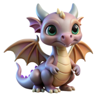 remarkable minimalist A cute, cuddly dragon hatchling with small wings. NO BACKGROUND with Transparent Background. high quality png