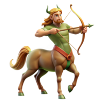 remarkable contemporary A majestic centaur with a bow and arrow, ready to fire. NO BACKGROUND with Transparent Background. 8K png