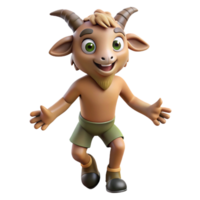 captivating nostalgic renaissance A playful satyr with goat legs and a mischievous grin. NO BACKGROUND with Transparent Background. handcrafted png