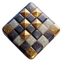 vibrant traditional Square Mosaic Tile Pattern Repeating Transparent Background Isolated genuine png