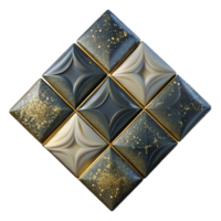 magnificent modern Square Mosaic Tile Pattern Repeating Transparent Background Isolated high quality png