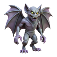 reflective extraordinary A creepy gargoyle with wings and a menacing expression. NO BACKGROUND with Transparent Background. crisp png