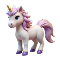 tranquil immaculate A majestic unicorn foal with a fluffy mane and tail. NO BACKGROUND with Transparent Background. studio quality png