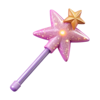 ethereal vibrant A beautiful fairy wand with sparkling glitter. NO BACKGROUND with Transparent Background. authentic png