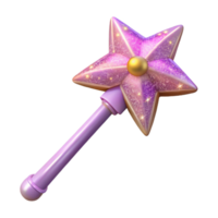 elegant ethereal art deco A beautiful fairy wand with sparkling glitter. NO BACKGROUND with Transparent Background. luxury png
