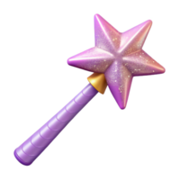 signature renaissance A beautiful fairy wand with sparkling glitter. NO BACKGROUND with Transparent Background. 4K png