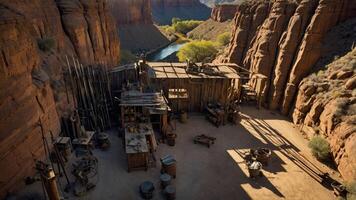 Rural Workshop in Canyon with River View and Natural Light photo