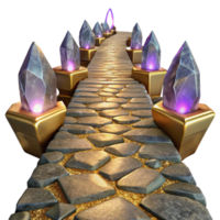 magnificent abstract Stone Pathway Texture Top View Transparent Background exclusive png