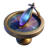 extraordinary classic Sundial with Gnomon Casting Shadow Isolated high resolution png