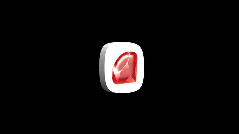 Ruby programing language 3d icon animation transparent background ...