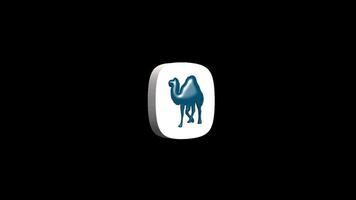 Perl programing language 3d icon animation transparent background video