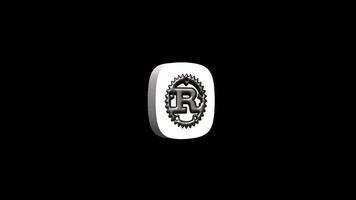 Rust programming language 3d icon animation transparent background video