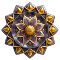 beautiful vintage Symmetrical Mandala with Lines Yellow Transparent Background high resolution png