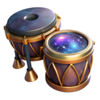 stunning rustic Tabla Drums Isolated with Pair of Small Hand Drums png
