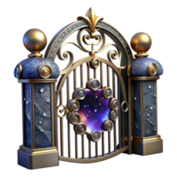 impressive classic Victorian Gate Wrought Iron Design Cutout Element genuine png