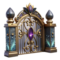 impressive creative Victorian Gate Wrought Iron Design Cutout Element png