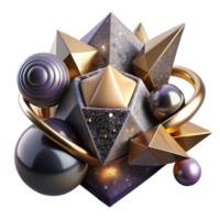 elegant classic Abstract Math Art with Soft Lighting Cutout Element high quality png