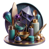 impressive rustic Abstract Still Life with Objects Isolated with Geometric Shapes authentic png