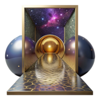 serene rustic Ames Room Illusion Distorted Perspective Isolated high resolution png