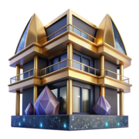 beautiful vintage Angular Building Facade with Windows Transparent Background with Perspective professional png