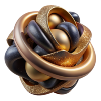 stunning traditional Bronze Sculpture Abstract Composition Interlocking Forms Isolated Element original png