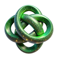 vibrant classic Celtic Knot Endless Loop Green Transparent Background authentic png