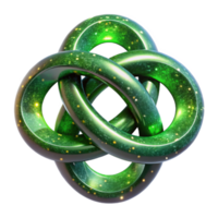 beautiful abstract Celtic Knot Endless Loop Green Transparent Background genuine png
