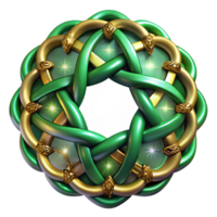 stunning rustic Celtic Knotwork Border Interlaced Green Transparent Background high resolution png