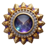 dramatic traditional Circular Kaleidoscope Frame Transparent Background premium png