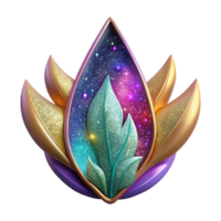 wonderful rustic Colorful Calligraphy Leaf Design Cutout Transparent Background detailed png