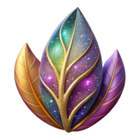 extraordinary creative Colorful Calligraphy Leaf Design Cutout Transparent Background authentic png