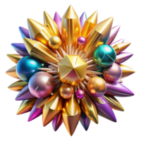 serene rustic Colorful Fractal Explosion Cutout Bright Colors authentic png