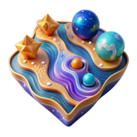 extraordinary modern Colorful Map with Ocean Currents Transparent Background authentic png