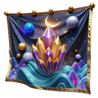 serene minimalist Colorful Tapestry with Abstract Design Cutout exclusive png
