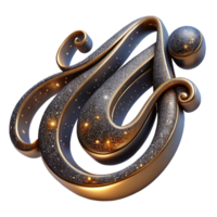 elegant minimalist Cursive Calligraphy Flourish Cutout on Transparent Background high quality png