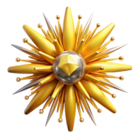 beautiful classic Dandelion Yellow Sunburst Isolated Element detailed png