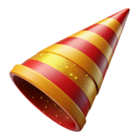 impressive creative D Cone with Red Tip Transparent Background detailed png